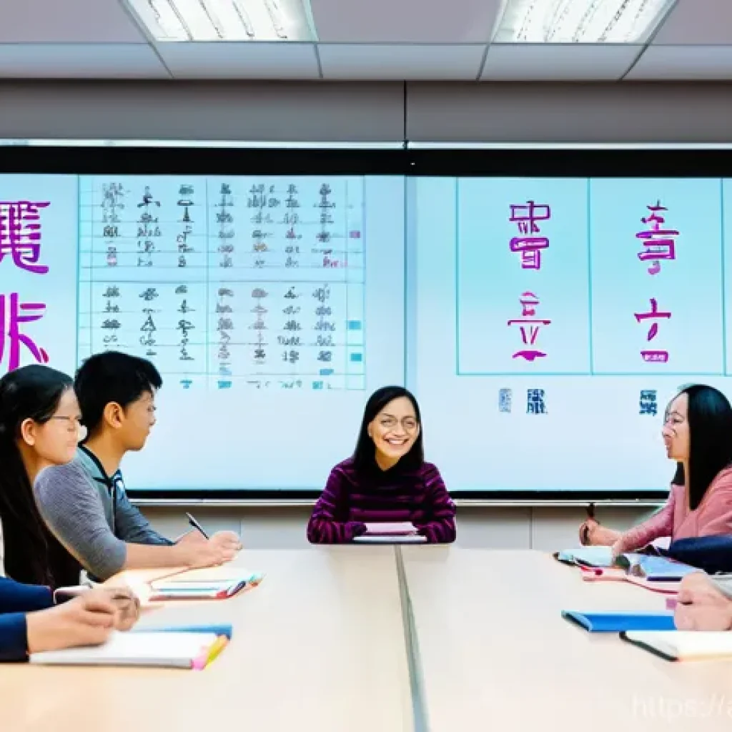 HSK 준비 시 추천 커뮤니티 활용법 - **Prompt:** A vibrant and dynamic virtual study group session focused on Chinese language learning f...